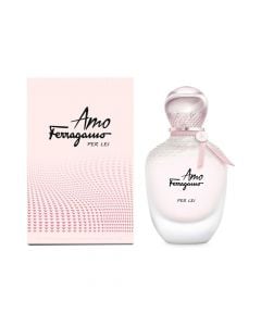 Eau de parfum (EDP) for women, Amo per Lei, Salvatore Ferragamo, glass, 100 ml, pink, 1 piece