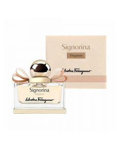 Eau de parfum (EDP) për femra, Signorina Eleganza, Salvatore Ferragamo, qelq, 30 ml, krem dhe gold, 1 copë