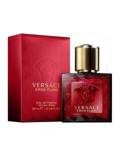 Eau de parfum (EDP) për meshkuj, Eros Flame, Versace, qelq, 30 ml, e kuqe dhe gold, 1 copë