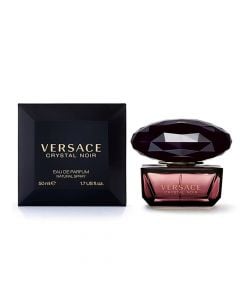 Eau de parfum (EDP) për femra, Crystal Noir, Versace, qelq, 50 ml, e zezë, merlot dhe gold, 1 copë