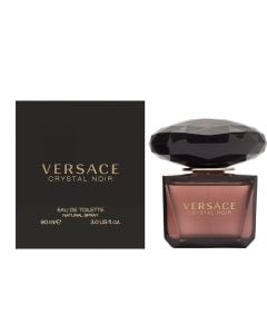 Eau de toilette (EDT) for women, Crystal Noir, Versace, glass, 90 ml, black, merlot and gold, 1 piece