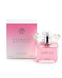 Parfum për femra, Versace, Bright Crystal, EDT, qelq, 90 ml, rozë, argjend dhe transparente, 1 copë