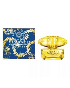 Eau de parfum (EDP) for women, Yellow Diamond Intense, Versace, glass, 50 ml, yellow, blue and gold, 1 piece