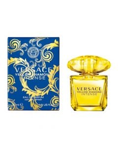 Parfum për femra, Versace, Yellow Diamond Intense, EDP, qelq, 30 ml, e verdhë, blu dhe gold, 1 copë