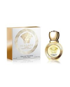 Parfum për femra, Versace, Eros pour Femme, EDT, qelq, 30 ml, e verdhë dhe rose gold, 1 copë