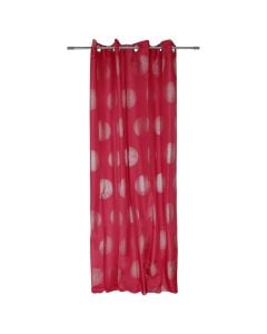 Curtain with rings, polyester, red, 140x260 cm