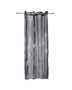 Curtain with rings, polyester, gray, 140x240 cm