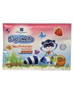 Talcum powder for children, Saponello, Paglieri, plastic, 100 g, red and blue, 1 piece