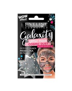 Maskë glitter për fytyrën, Galaxity, Eveline, plastikë, 10 ml, e zezë, 1 copë