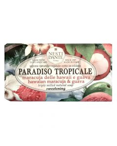 Solid soap with tropical fruits, Paradiso Tropicale, Nesti Dante, paper, 250 g, white, blue and red, 1 piece