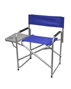 Karrige kampingu me krahe dhe me tavoline, blu