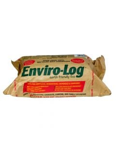 Ecological firelog, Enviro-log, wood and wax, 1.36 kg, beige, red and green, 1 piece