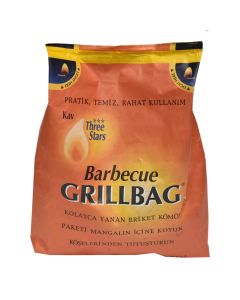 Barbecue charcoal, charcoal, 1.4 kg, orange, 1 piece