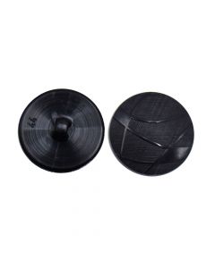 Coat buttons, plastic, 3 cm, black, 10 pieces