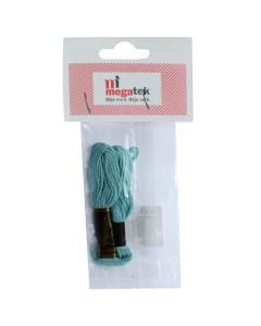 Mouliné thread, cotton, 8 m, turquoise, 1 piece
