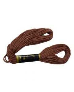 Mouliné thread, cotton, 8 m, dark brown, 1 piece
