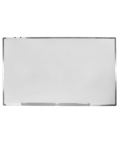 White board, 100x200 cm, with aluminum frame, white