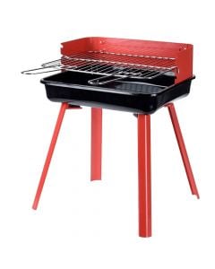 Charcoal barbecue 37x26x45 cm, red-black