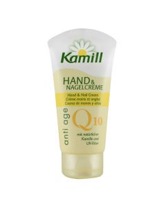 Krem për duart, anti ageQ10, Kamil , plastikë, 75 ml, jeshile, bardhë, verdë