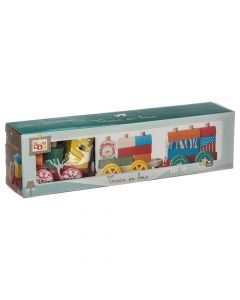 Toy train with wooden blocks, for children, Atmosphera, wood, 33.5x6.5x8.5 cm, miscellaneous, 14 piece