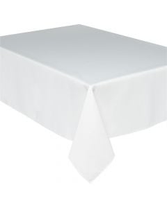 Mbulesë tavoline pa peceta, 140x240 cm, poliestër, e bardhë