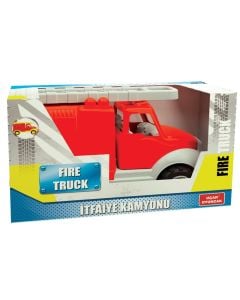 Makinë zjarrfikëse lodër për fëmijë, plastikë, 43 cm, gri dhe e kuqe, 1 copë