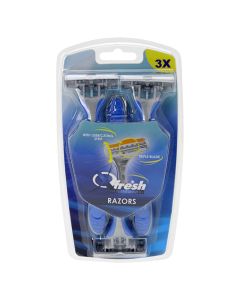 Disposable razor blade for men, Xfresh, plastic and stainless steel, 16x8 cm, blue, 3 pieces