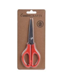 Scissors, Creative Crafts, plastic and stainless steel, 16 cm, red, 1 piece