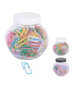 Paper clips, metal and plastic, 3.5 cm, miscellaneous, 150 pieces