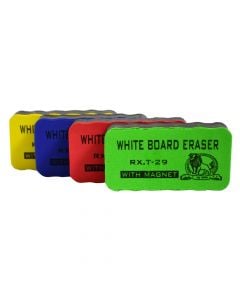 Whiteboard eraser, plastic and foam, 11x6x2 cm, assorted, 1 piece