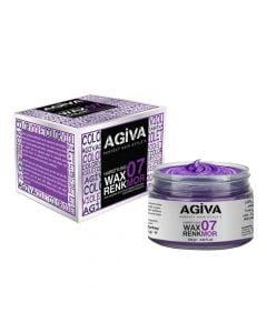 Colored hair styling wax, 07 Purple, Agiva, plastic, 120 g, purple, 1 piece