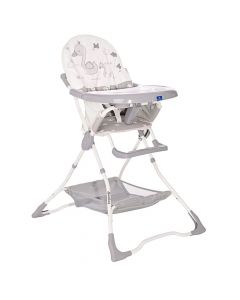 Baby feeding chair, BonBon, Lorelli, plastic, PVC and polyester, 76x60x100 cm, white and gray, 1 piece