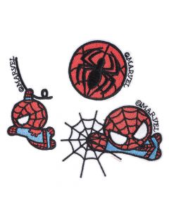 Stampë për bluzë me figurë Spiderman, Marvel, Miniso, poliestër, 11.5x11.5 cm, e kuqe, 3 copë