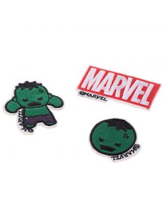 Stampë për bluzë me figurë Hulk, Marvel, Miniso, poliestër, 11.5x11.5 cm, e gjelbër, 3 copë
