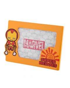 Photo frame with Iron Man design, Marvel, Miniso, MDF, PET and polypropylene, 21 cm, red and orange, 1 piece