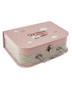 Storage box, Sweetness, Atmosphera, cardboard and metal, 23.5x16.5x7.5 cm, pink, 1 piece