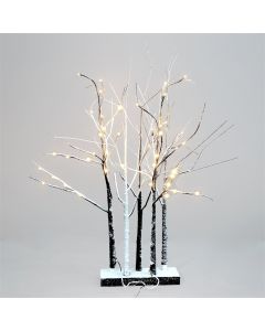 Pemë dekoruese LED, 90 cm, (kafe- e bardhë), plastike