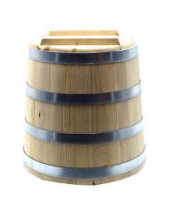 Wooden barrel for dairy, wood, 25 l, natural, 1 piece