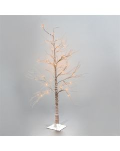 Pemë dekoruese LED, 125 cm, (kafe- e bardhë), plastike