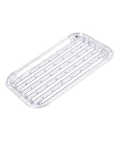 Pjatë alumini për barbekju, BBQ, alumin, 18.5x11.5x1 cm, argjend, 5 copë