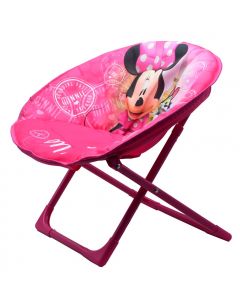 Foldable chair for children, Minie, aluminum, plastic and polyester, 46x46x46 cm, pink