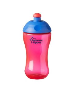 Shishe lëngjesh për fëmijë, Sport Bottle, Free Flow, Tommee Tippee, polipropilen, 300 ml, blu dhe e kuqe, 1 copë