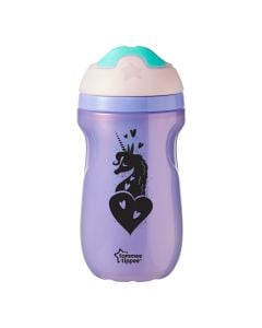 Baby drinking cup, Unicorn, Super Sipper, Tommee Tippee, polypropylene and silicone, 260 ml, purple and turquoise, 1 piece