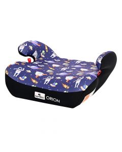 Booster car seat for kids, Blue Cosmos, Orion, Lorelli, plastic, polyester and foam, 40x37x18 cm, black and purple, 1 piece