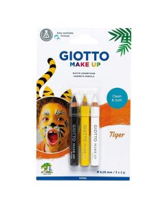 Face-painting kit with makeup pencils, Fila, Giotto, wood, 1.5x12x19 cm, miscellaneous, 3 pieces