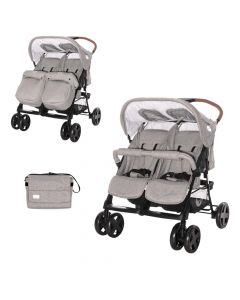 Stroller for twins, 25 kg, gray