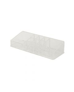 Cosmetic storage box, Galileo, polystyrene, 23.6x9.7x5.6 cm, transparent, 1 piece