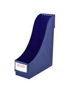 Vertical tabletop magazine holder, Globox, plastic, 30x24.5x7.5 cm, blue, 1 piece