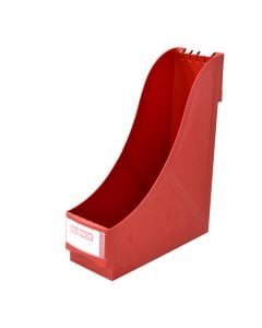 Mbajtëse revistash vertikale, Globox, plastikë, 30x24.5x7.5 cm, e kuqe, 1 copë