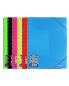 Spiral display book with elastic cord, Globox, plastic, 21x29.7 cm, miscellaneous, 1 piece